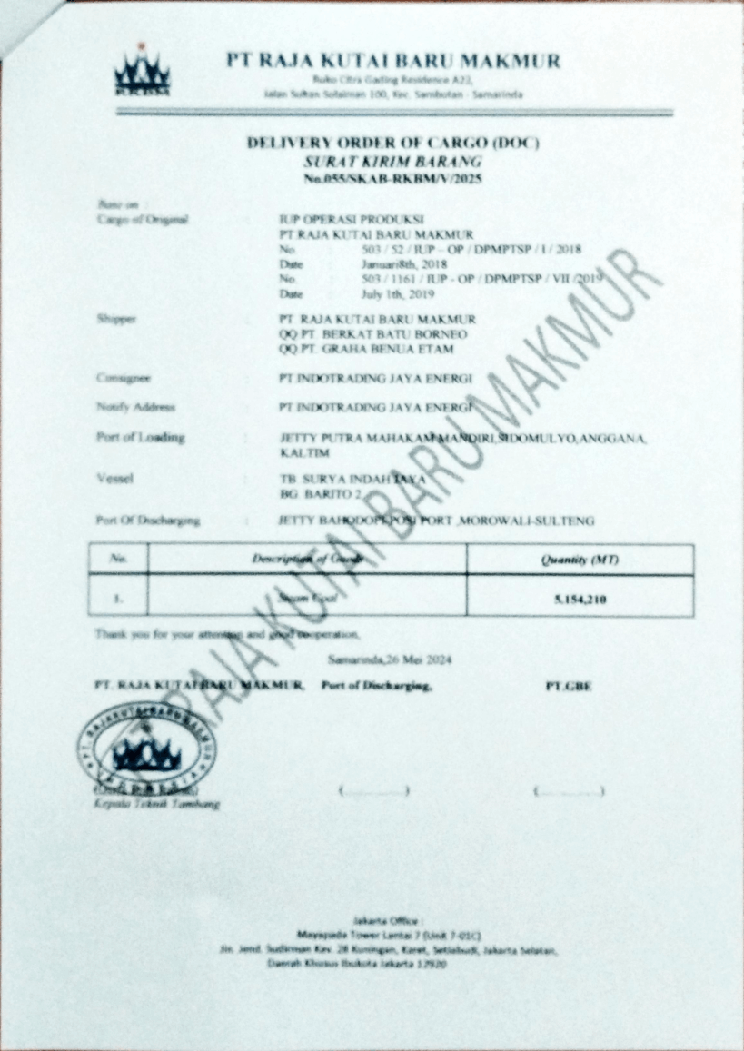 CERTIFICATE OF ORIGIN 02 - PT INDOTRADING JAYA ENERGI